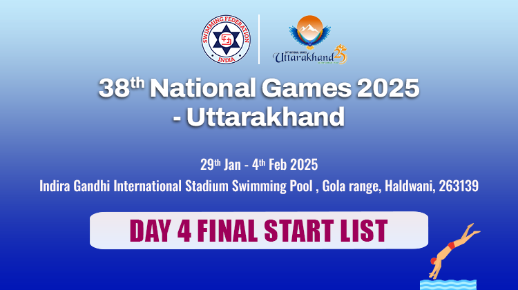 38th National Games 2025 - Day 4 Final Start List
